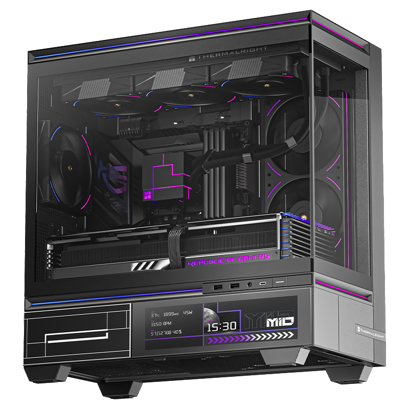 מארז מחשב עם צג 9 אינץ Thermalright TL-M10 Vision Black - צבע שחור