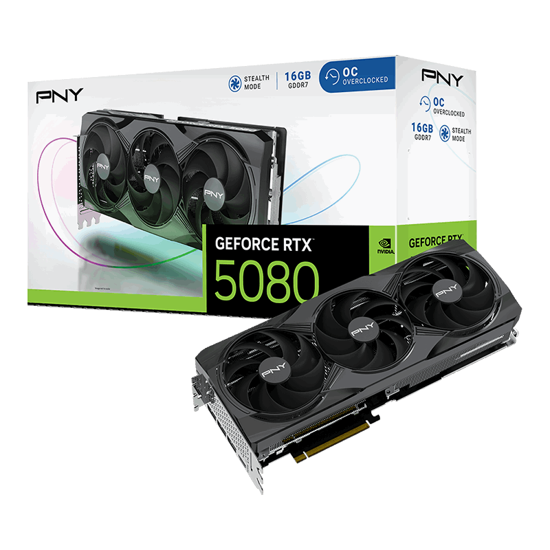 כרטיס מסך PNY GeForce RTX 5080 16G Triple Fan OC