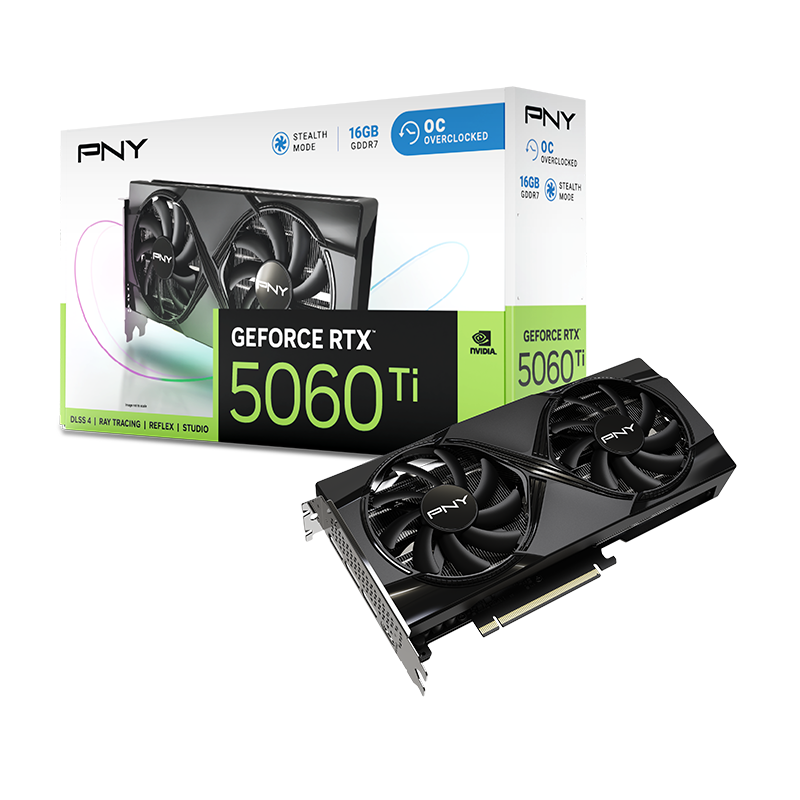 כרטיס מסך PNY GeForce RTX 5060 Ti DUAL 16GB OC