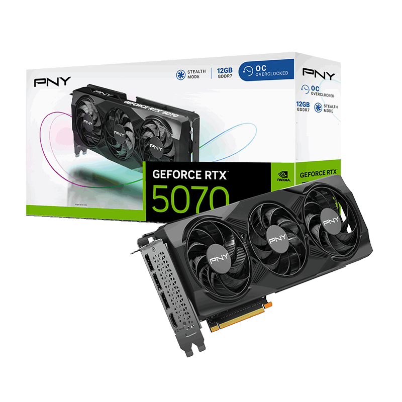 כרטיס מסך PNY GeForce RTX 5070 Triple Fan 12G OC