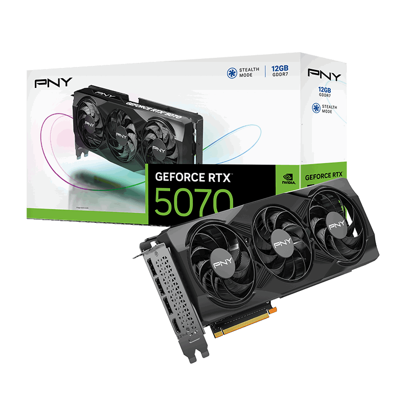 כרטיס מסך PNY GeForce RTX 5070 Triple Fan 12G