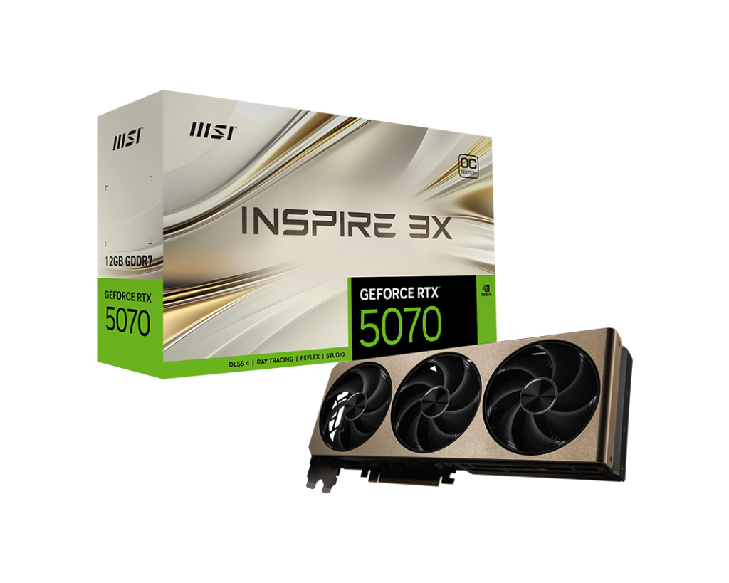 כרטיס מסך MSI GeForce RTX 5070 12G INSPIRE 3X OC
