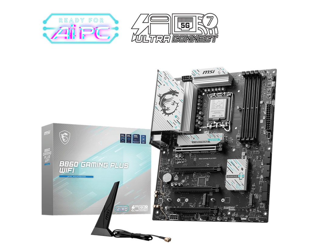 לוח אם MSI B860 GAMING PLUS WIFI Intel LGA1851 DDR5