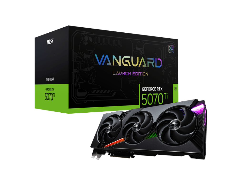 כרטיס מסך MSI GeForce RTX 5070 Ti 16G VANGUARD SOC LAUNCH EDITION