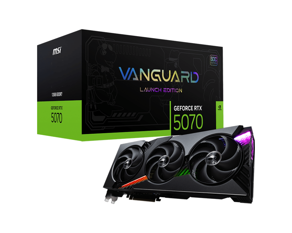 כרטיס מסך MSI GeForce RTX 5070 12G VANGUARD SOC LAUNCH EDITION