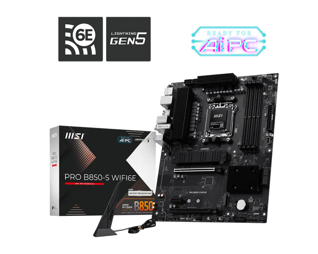לוח אם MSI PRO B850-S WIFI6E AM5 DDR5