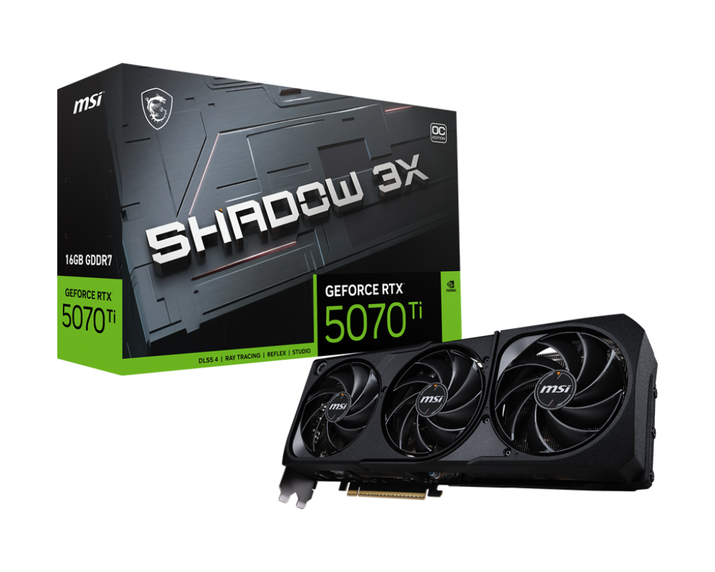 כרטיס מסך MSI GeForce RTX 5070 Ti 16GB SHADOW 3X OC