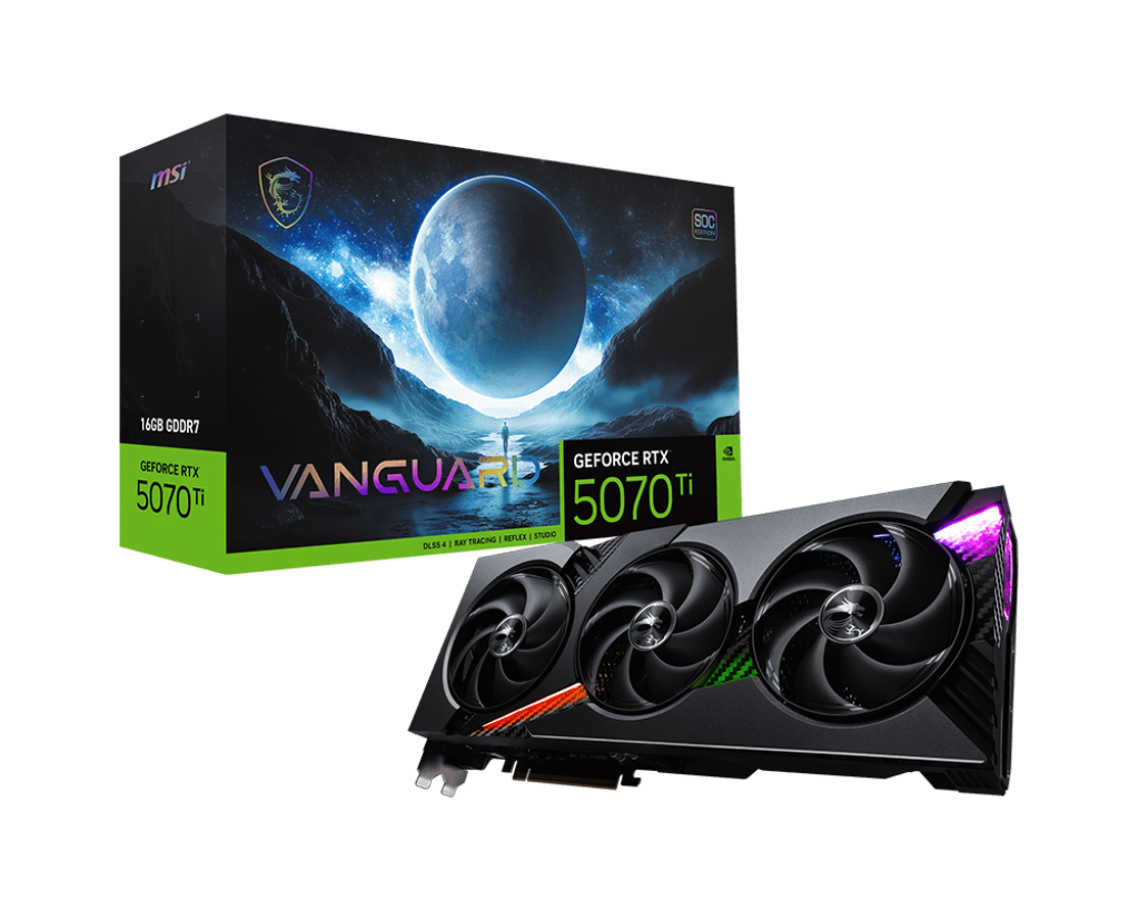 כרטיס מסך MSI GeForce RTX 5070 Ti 16G VANGUARD SOC EDITION