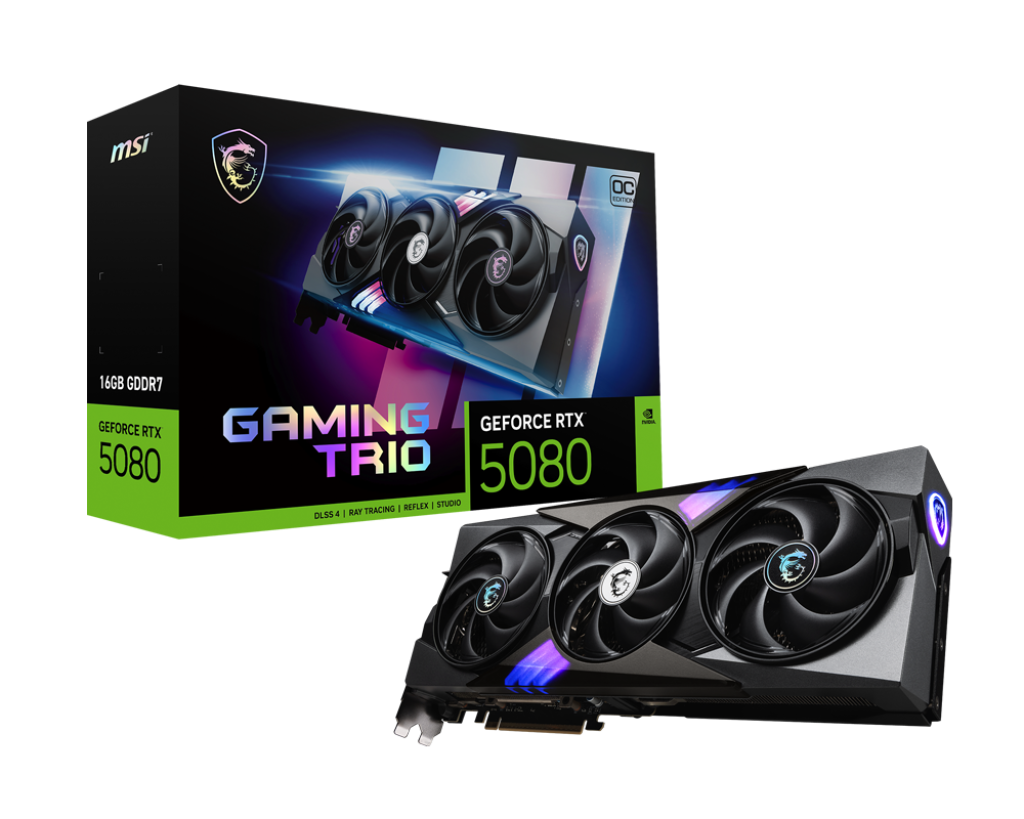 כרטיס מסך MSI GeForce RTX 5080 16G GAMING TRIO OC