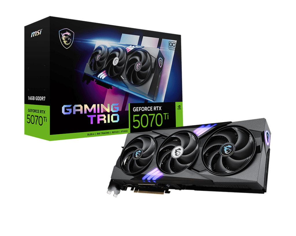כרטיס מסך MSI GeForce RTX 5070 Ti 16G GAMING TRIO OC PLUS