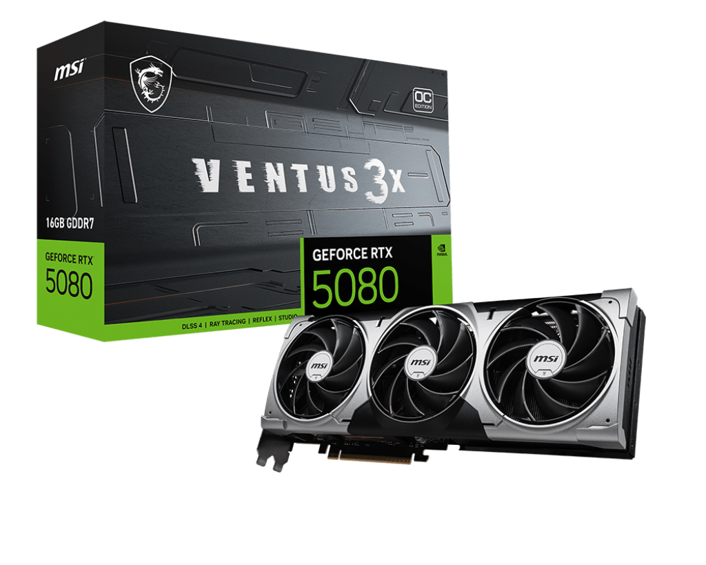 כרטיס מסך MSI GeForce RTX 5080 16G VENTUS 3X OC
