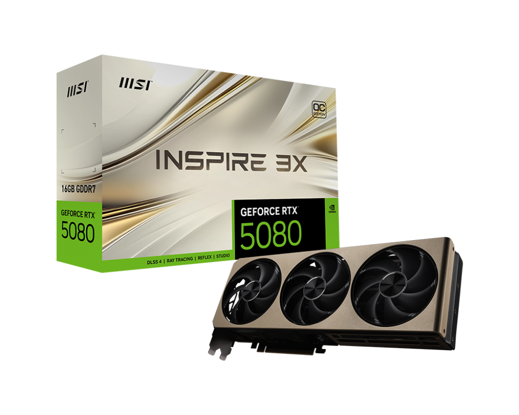 כרטיס מסך MSI GeForce RTX 5080 16G INSPIRE 3X OC