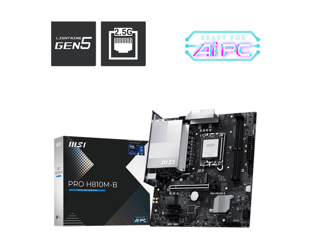לוח אם MSI PRO H810M-B Intel LGA1851 DDR5
