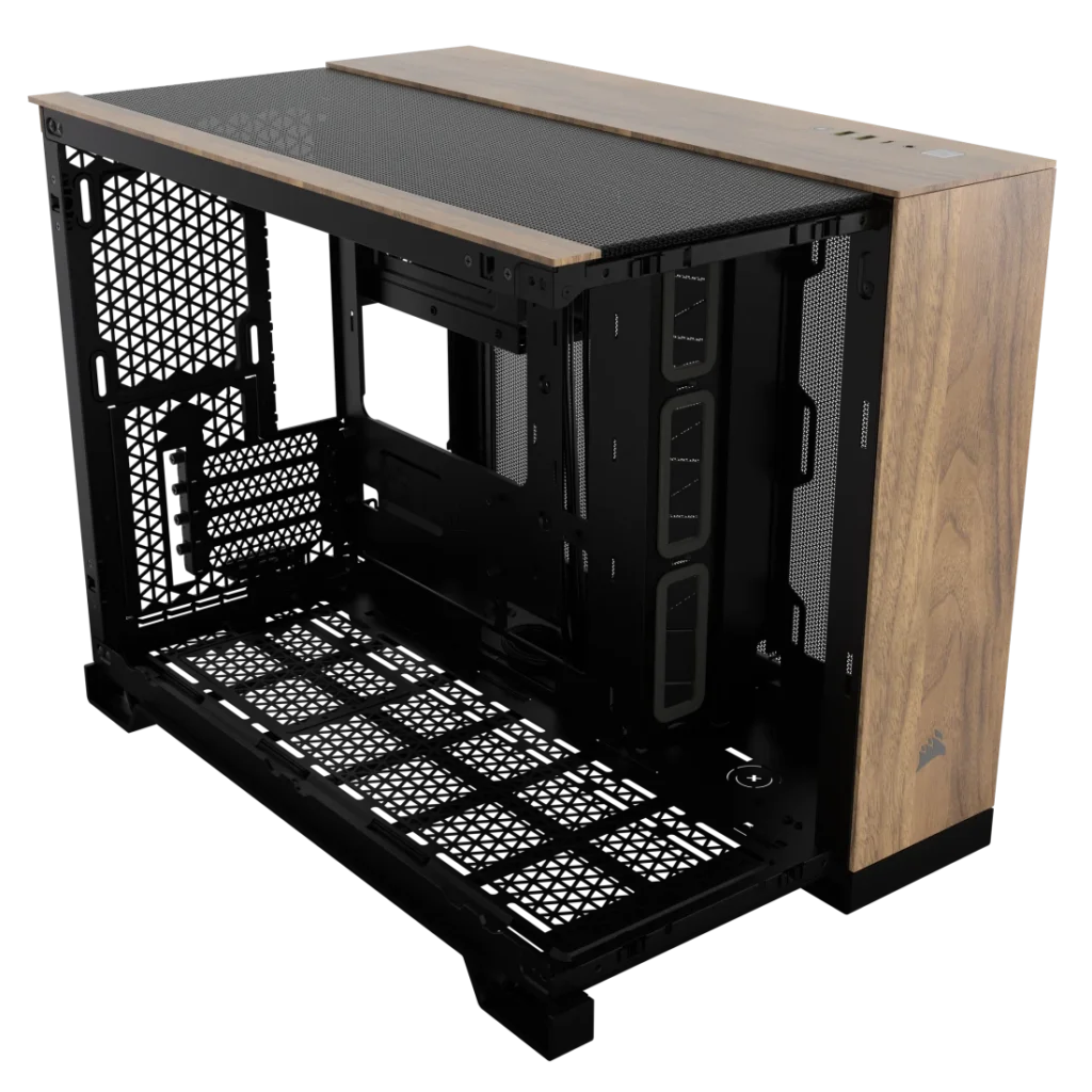 מארז מחשב CORSAIR 2500X Micro-ATX Walnut - בצבע שחור עץ אגוז