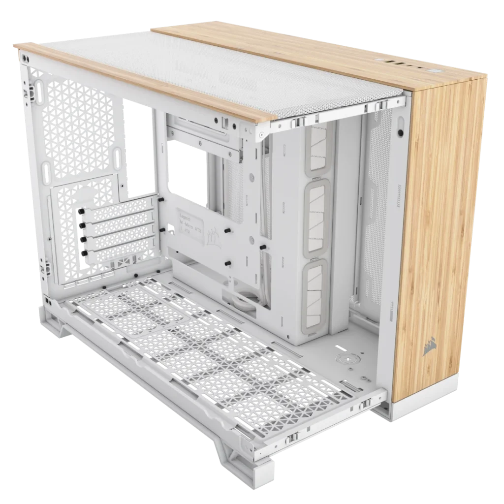 מארז מחשב CORSAIR 2500X Micro-ATX Bamboo - בצבע לבן עץ במבו