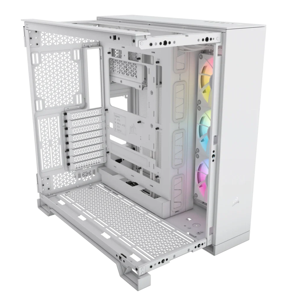 מארז מחשב CORSAIR 6500X ICUE LINK MID T.Glass - צבע לבן