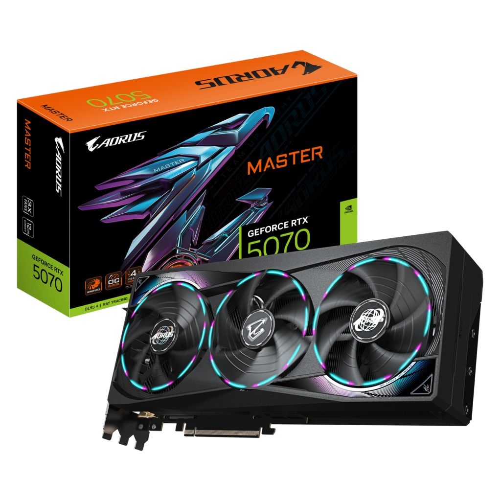 כרטיס מסך GIGABYTE AORUS GeForce RTX 5070 MASTER 12G