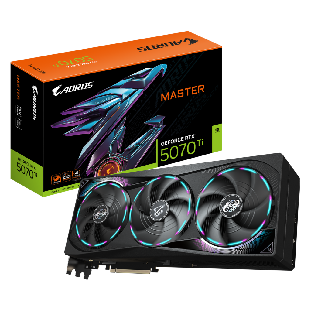 כרטיס מסך GIGABYTE GeForce RTX 5070 Ti AORUS MASTER 16G