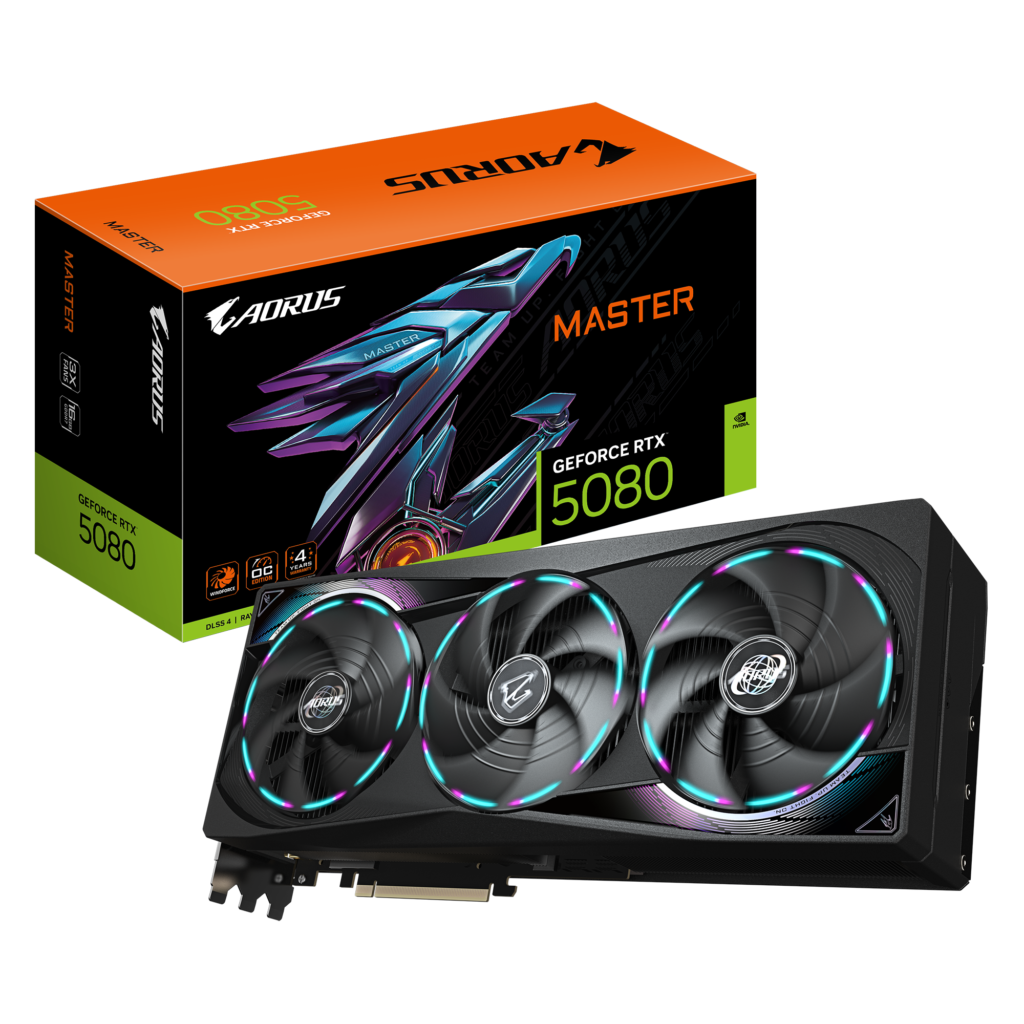 כרטיס מסך GIGABYTE AORUS GeForce RTX 5080 MASTER 16G
