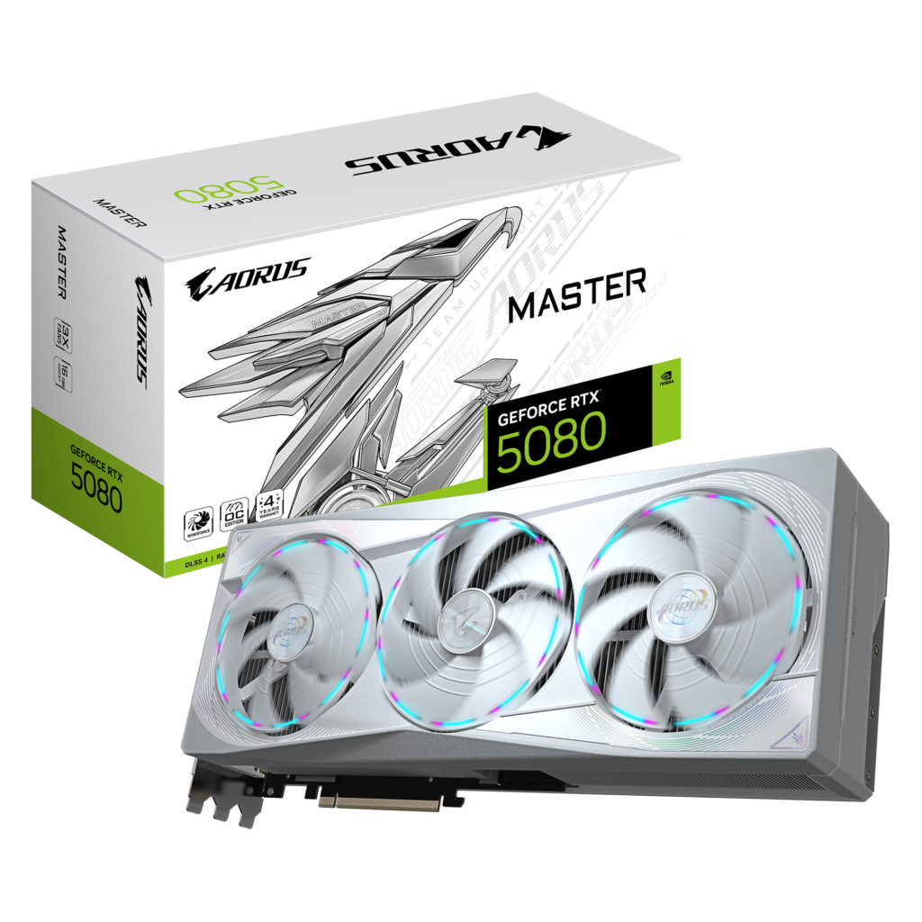 כרטיס מסך GIGABYTE GeForce RTX 5080 AORUS MASTER ICE 16GB