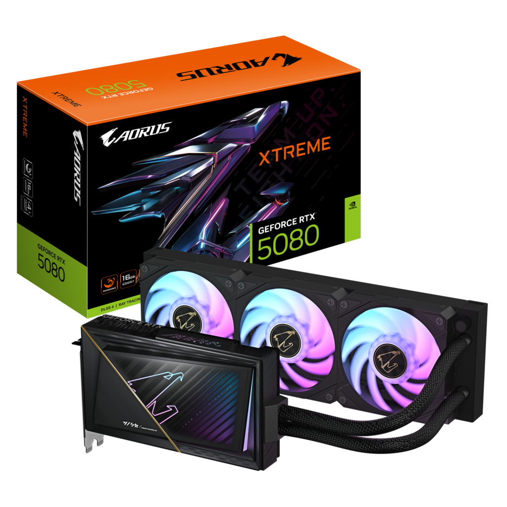 כרטיס מסך GIGABYTE GeForce RTX 5080 XTREME WATERFORCE 16G