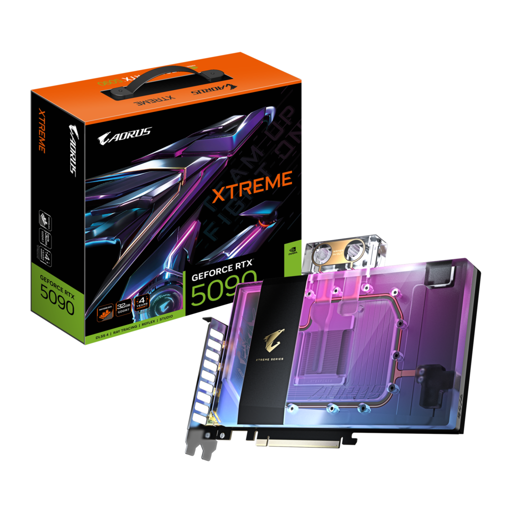 כרטיס מסך GIGABYTE GeForce RTX 5090 XTREME WATERFORCE WB 32G