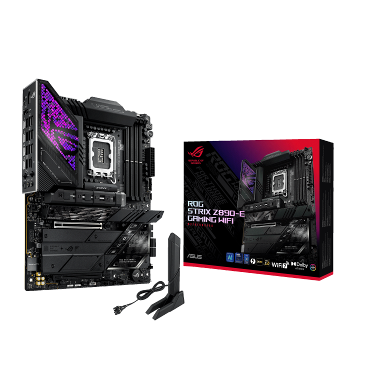 לוח אם ASUS Rog Strix Z890-E Gaming WIFI Intel LGA1851 DDR5 - אחריות היבואן הרשמי