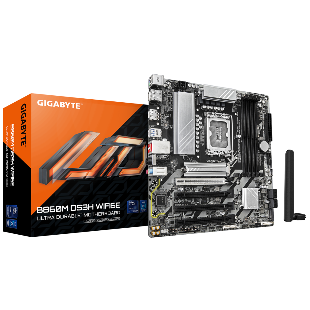 לוח אם GIGABYTE B860M DS3H 1.0 Micro-ATX DDR5 intel LGA1851 WIFI