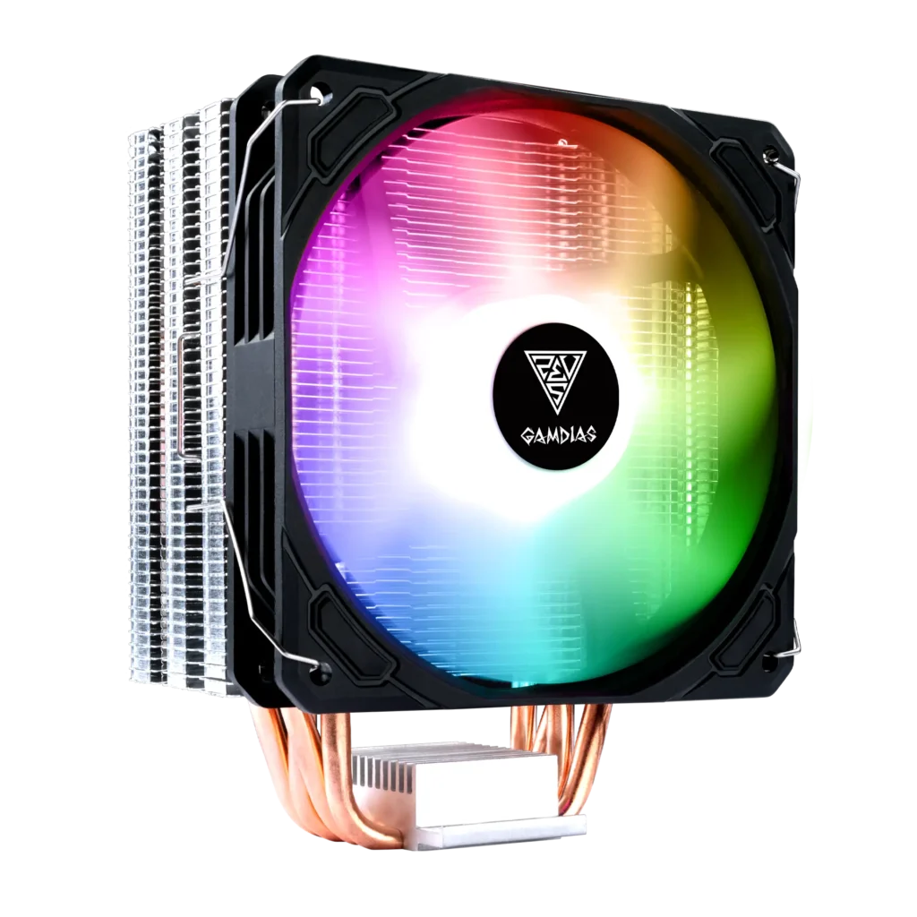 קירור אוויר למעבד GAMDIAS BOREAS E1-410 120mm ARGB BLACK - צבע שחור
