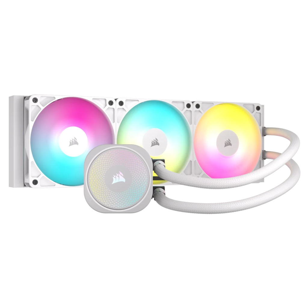 קירור נוזלי למעבד Corsair NAUTILUS 360mm RS ARGB White - צבע לבן