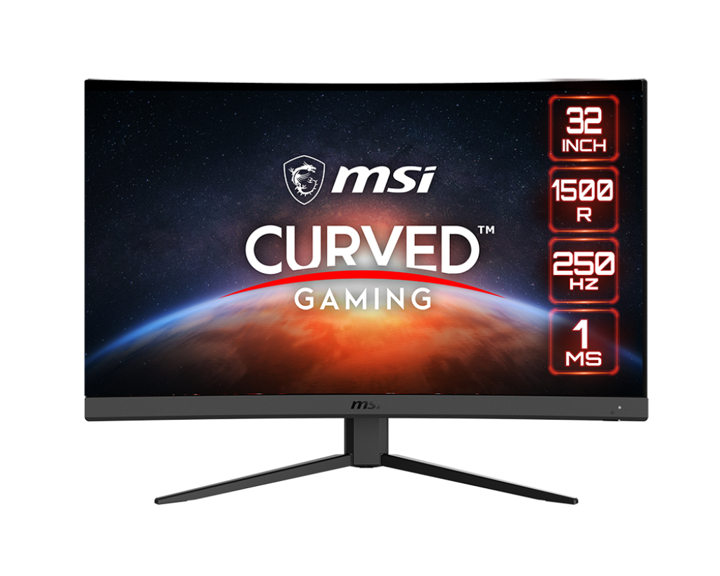מסך מחשב גיימינג קעור 31.5 אינץ MSI G32C4X – כולל FullHD VA 250Hz 1MS