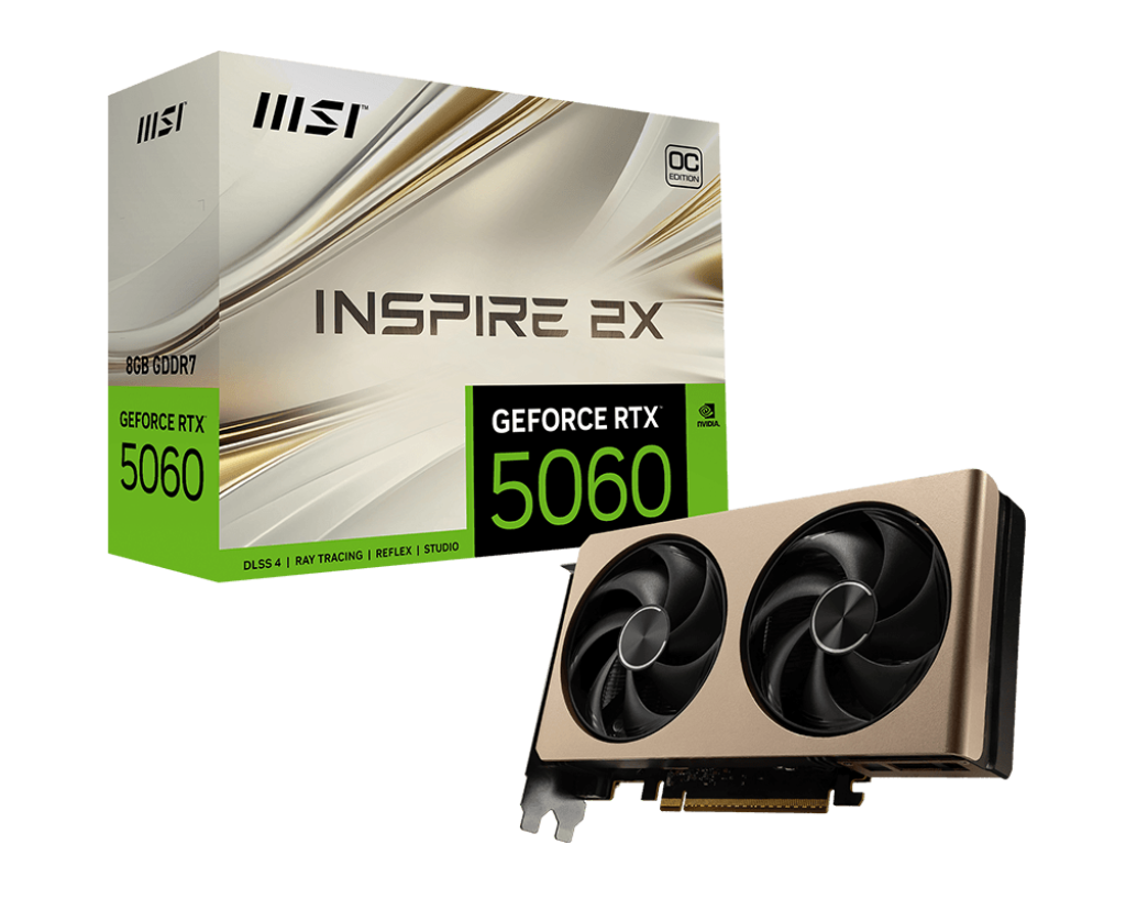 כרטיס מסך MSI GeForce RTX 5060 8G INSPIRE 2X OC