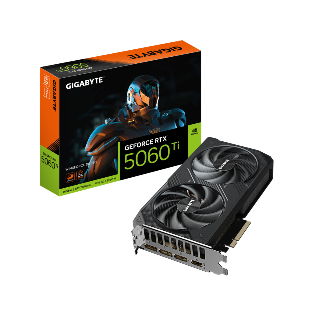 כרטיס מסך GIGABYTE GeForce RTX 5060 Ti WINDFORCE OC 16G