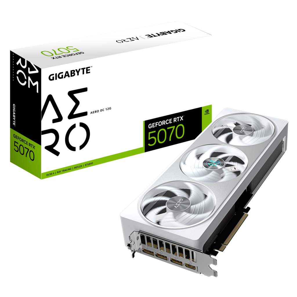 כרטיס מסך GIGABYTE GeForce RTX 5070 AERO OC 12G