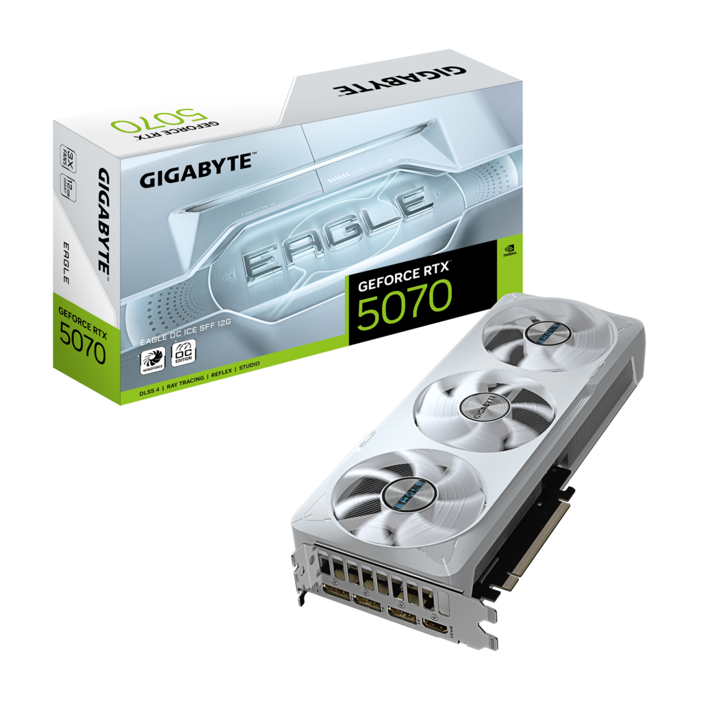 כרטיס מסך GIGABYTE GeForce RTX 5070 EAGLE OC ICE SFF 12G