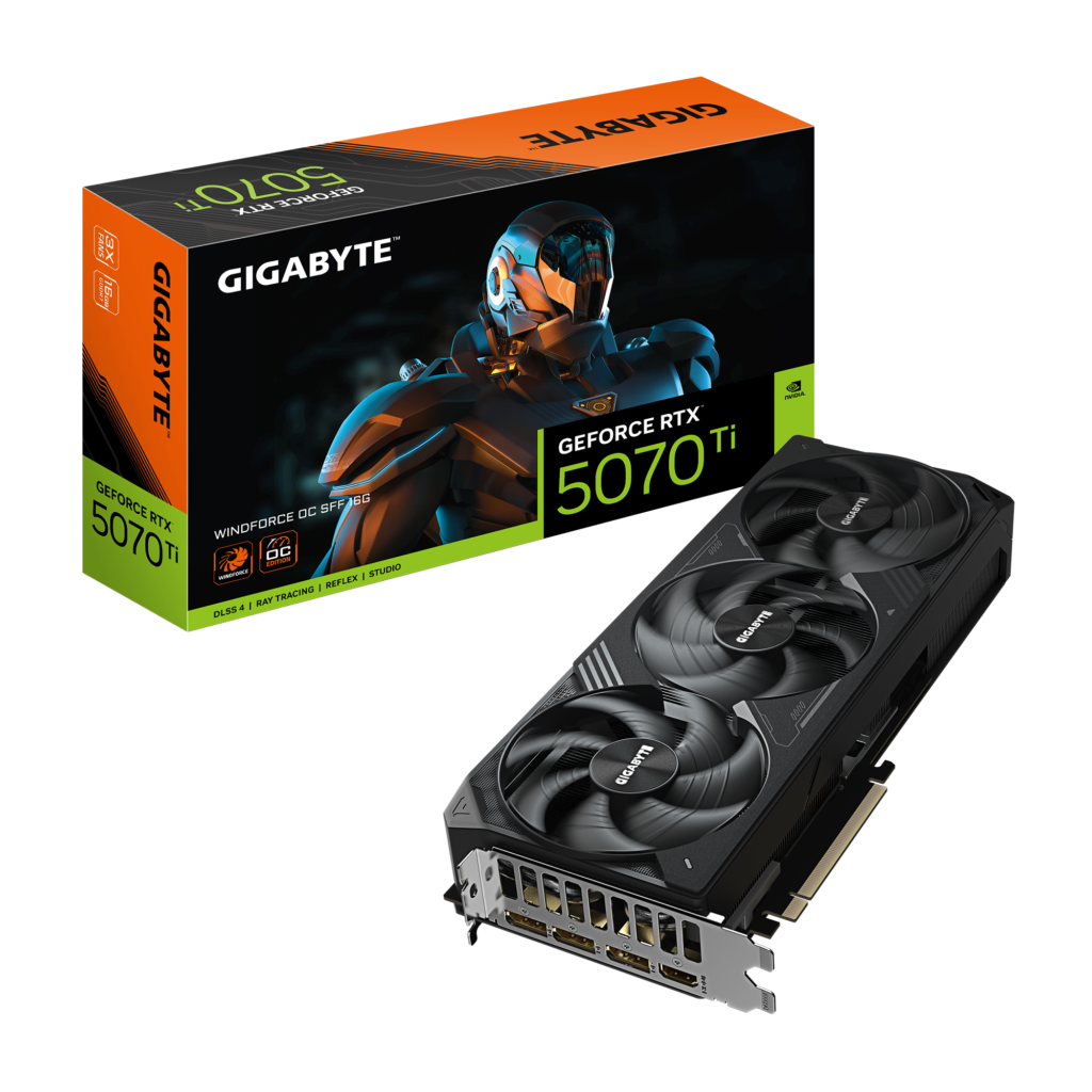 כרטיס מסך GIGABYTE GeForce RTX 5070 Ti WINDFORCE 16G OC