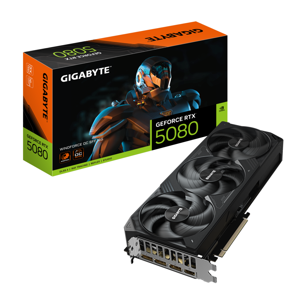 כרטיס מסך GIGABYTE GeForce RTX 5080 WINDFORCE OC SFF 16G