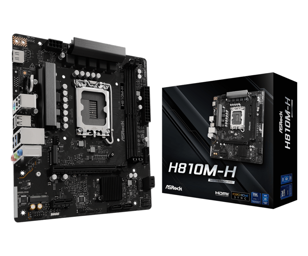 לוח אם ASRock H810M-H intel LGA1851 DDR5