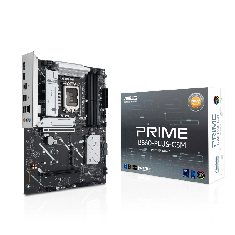 לוח אם ASUS Prime B860 Plus CSM Intel LGA1851 DDR5 - אחריות ע"י היבואן הרשמי
