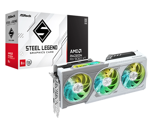כרטיס מסך ASRock Raedon RX 9060 XT 8GB STEEL LEGEND