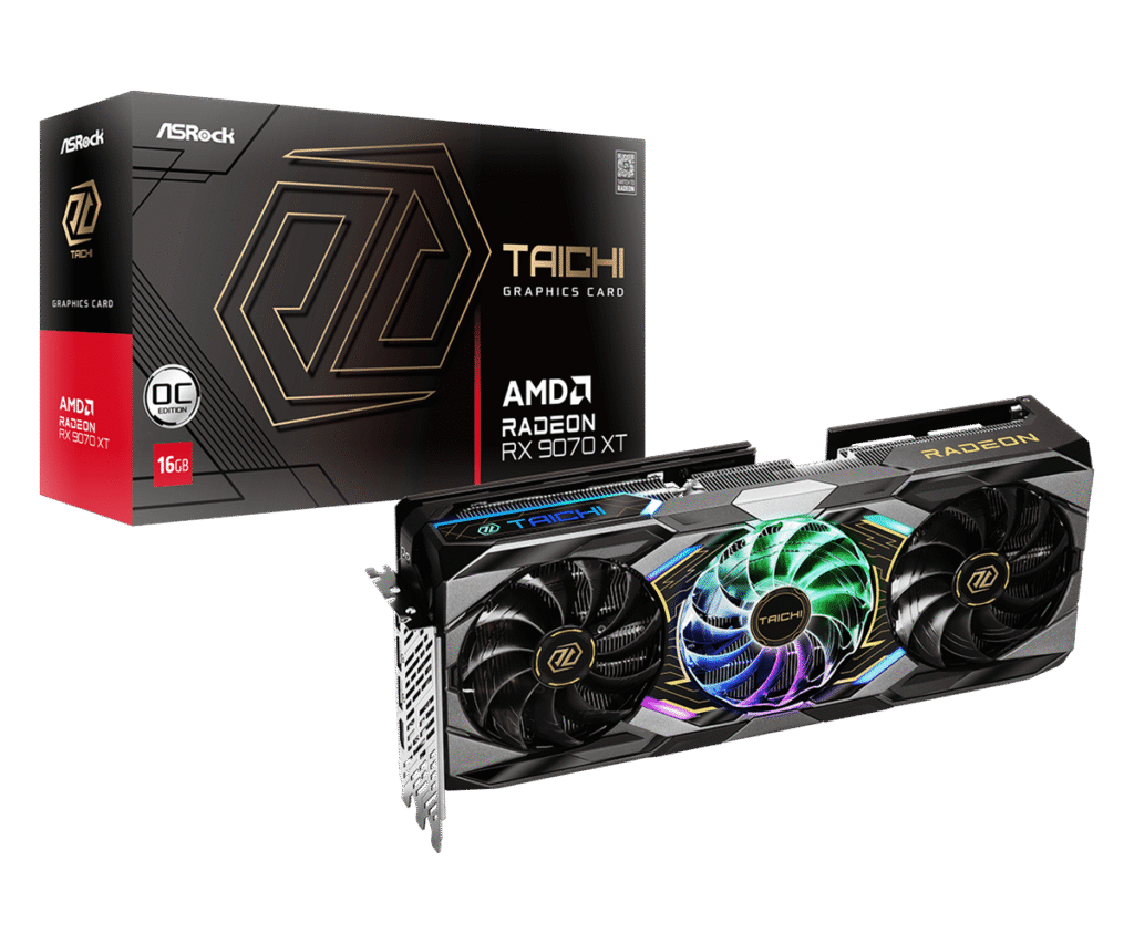כרטיס מסך ASrock Radeon RX 9070 XT Taichi 16GB OC