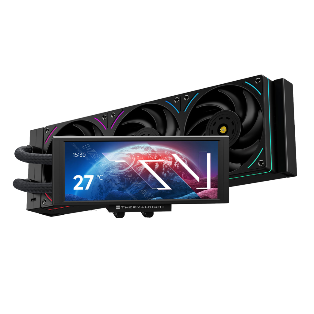 קירור נוזלי עם מסך THERMALRIGHT Trofeo Vision 360 ARGB BLACK - צבע שחור