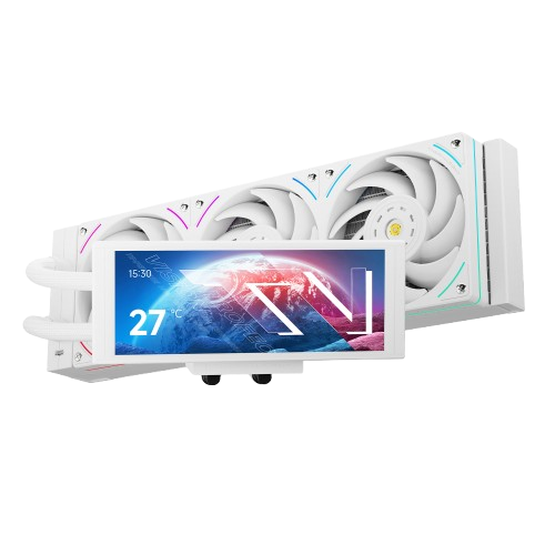 קירור נוזלי למעבד עם מסך THERMALRIGHT Trofeo Vision 360 ARGB WHITE - צבע לבן