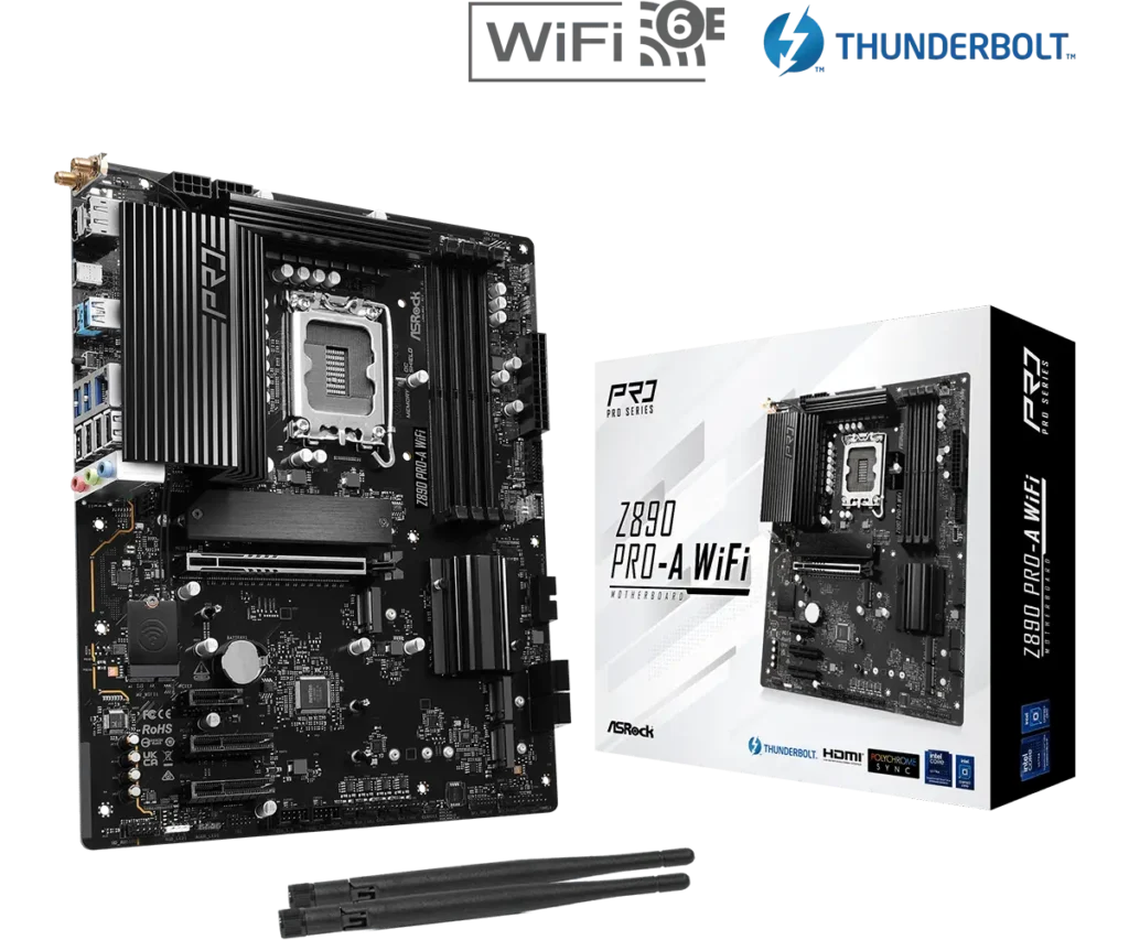 לוח אם ASRock Z890 Pro-A WiFi Intel LGA1851 DDR5