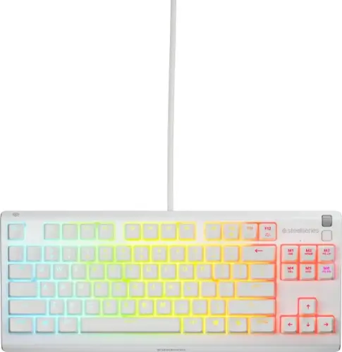 מקלדת גיימינג לבנה SteelSeries Apex Pro Gen 3 TKL White - צבע לבן