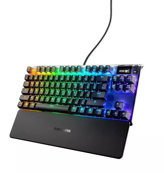 מקלדת גיימינג מכנית SteelSeries Apex 7 RED TKL
