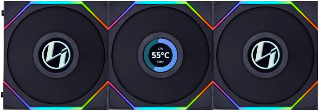 Lian-Li TL120 LCD UNI Black 3 Fan Pack