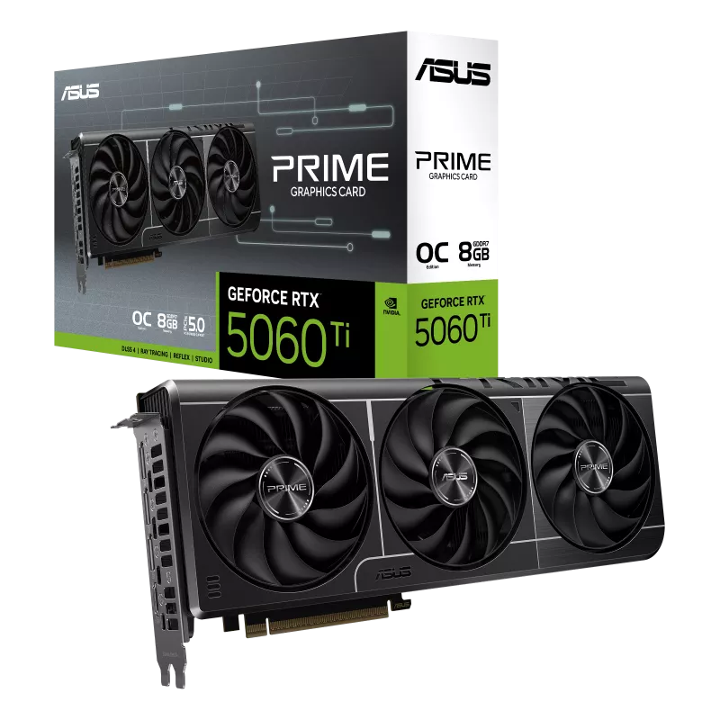 כרטיס מסך ASUS PRIME GeForce RTX 5060 Ti 8GB GDDR7 OC Edition