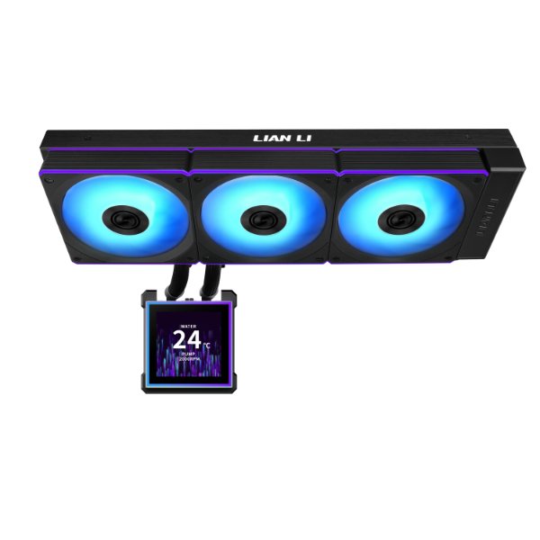 קירור נוזלי למעבד Lian-Li HydroShift II II LCD-S 360CL Black - צבע לבן