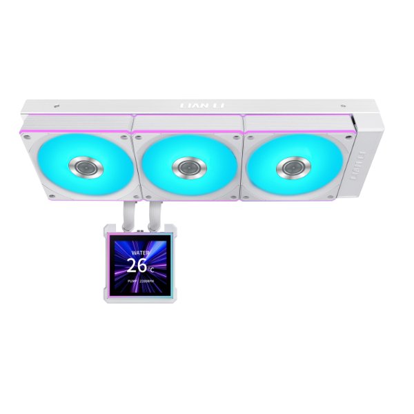 קירור נוזלי למעבד Lian-Li HydroShift II II LCD-S 360CL White - צבע לבן